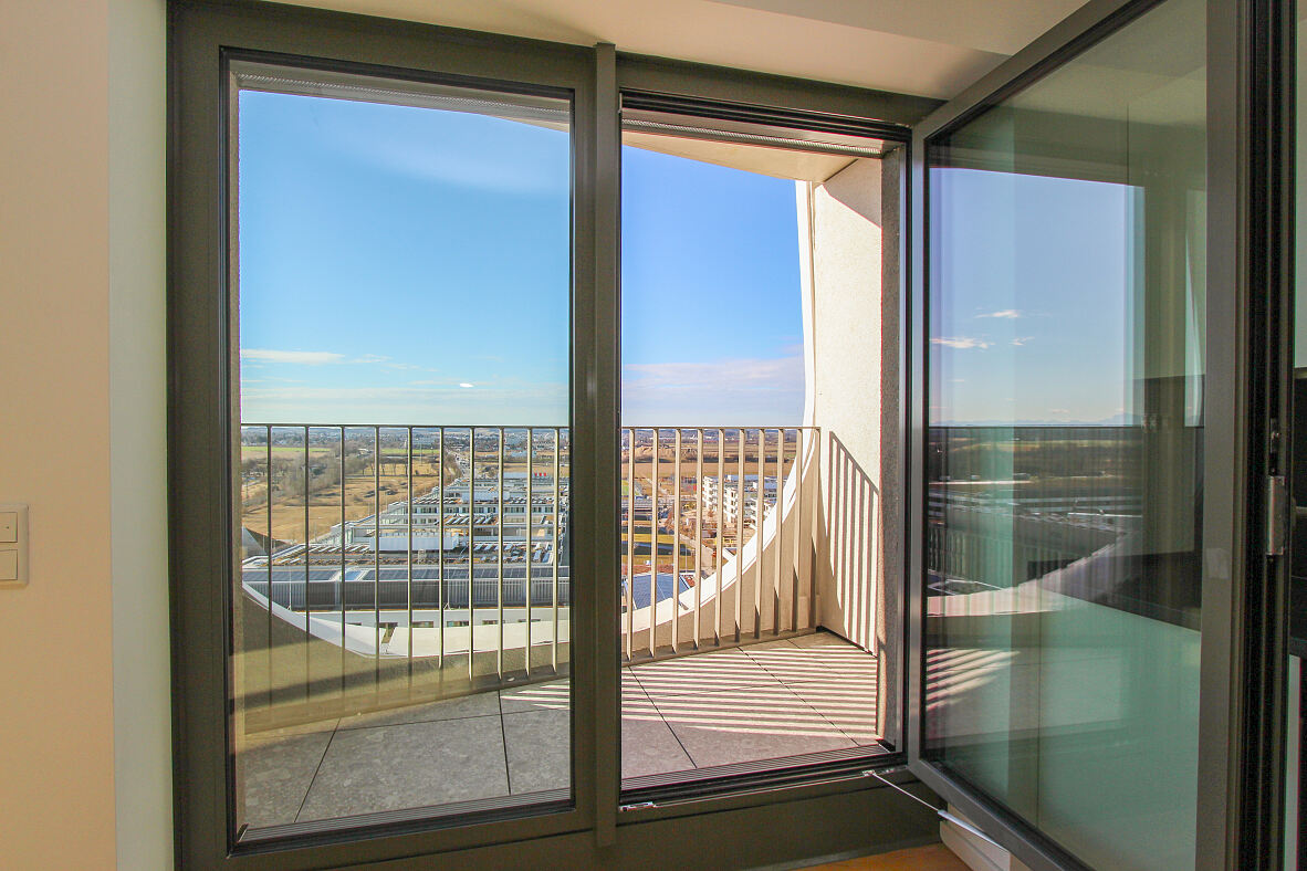 Freiham_ZAM Wohnturm_Balkonaussicht