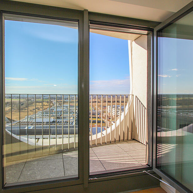 Freiham_ZAM Wohnturm_Balkonaussicht