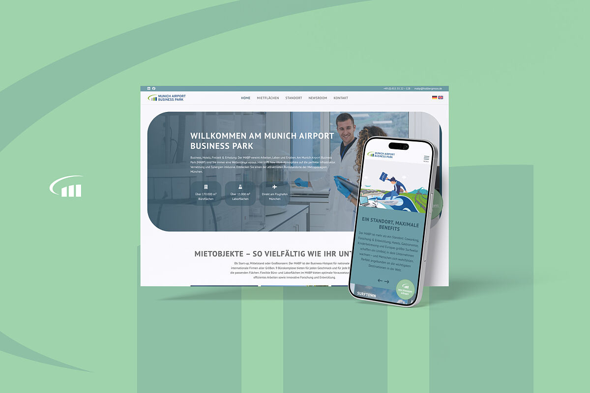 Mockup der neuen Website des MABP