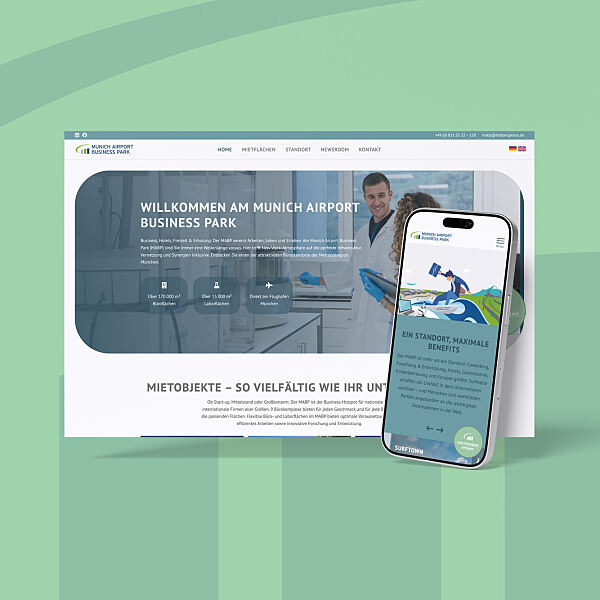 Mockup der neuen Website des MABP