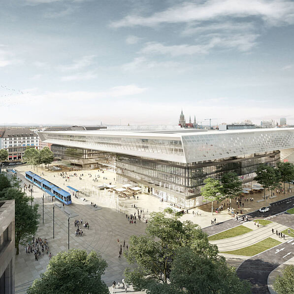 Der neue Hauptbahnhof München aus Blickrichtung Elisenhof