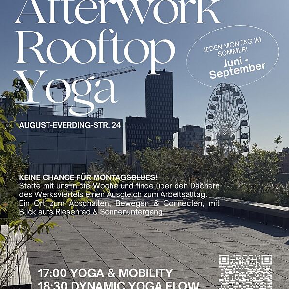 Afterwork Yoga auf der Dachterasse des i8