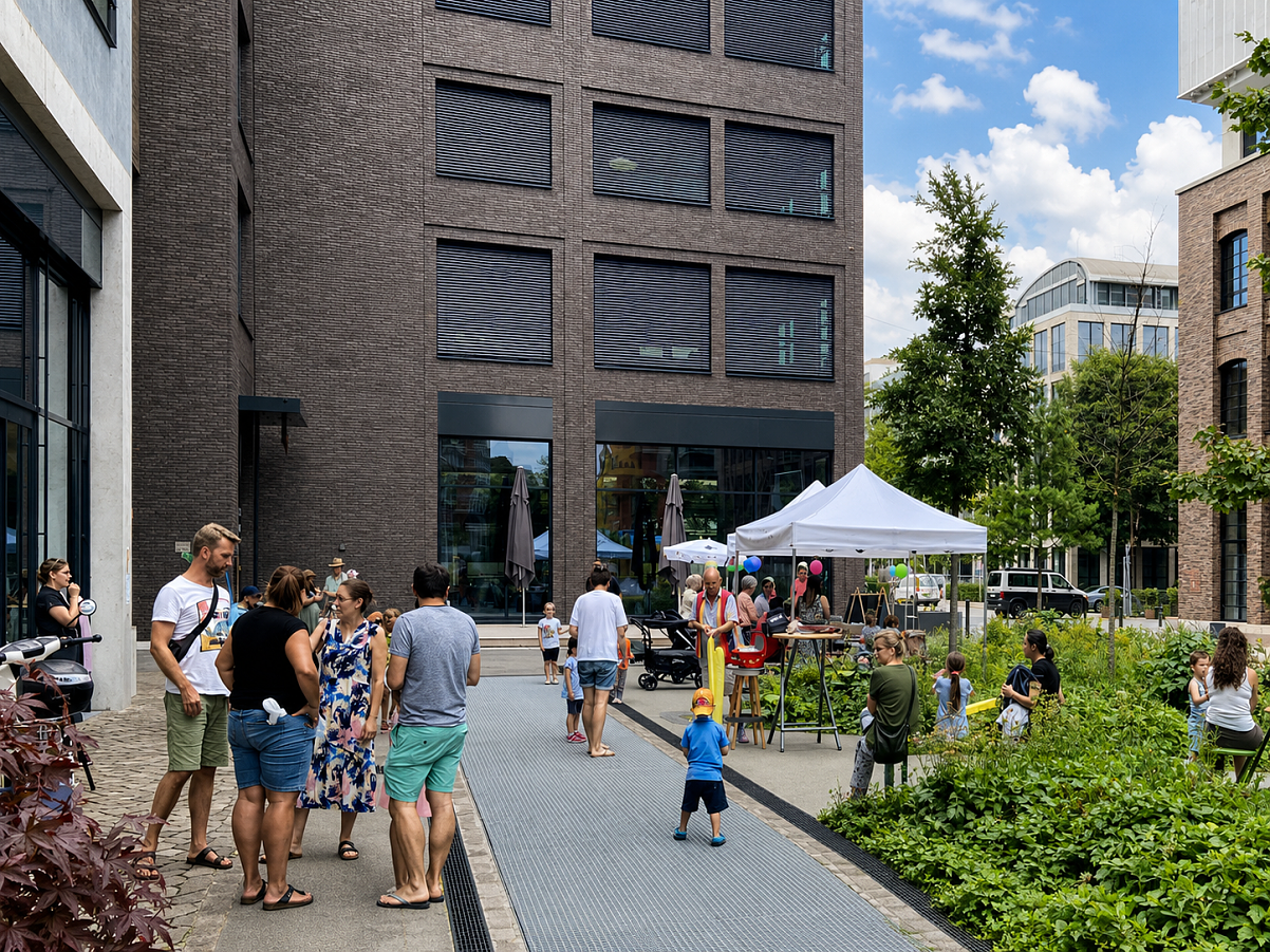 Mit der neuen hippo campus-Kita entstehen in Berg am Laim 70 neue Betreuungsplätze. Zur Eröffnung wird das Quartier in der Macherei München zum Treffpunkt für Familien, Kinder und Nachbarschaft.