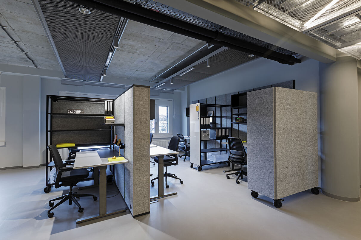 Flexible Büroflächen im LILO: ACCUMULATA Operations betreut Work Spaces ab 15 Quadratmetern, Laufzeiten ab drei Monaten und kurzfristig nutzbare Swing Spaces.