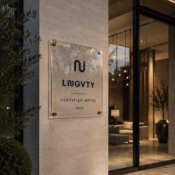 LNGVTY Hotelfassade abends