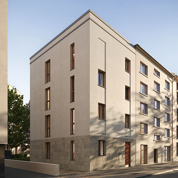 Visualisierung Haus C des Projekts NUMO in Sachsenhausen der City 1 Group