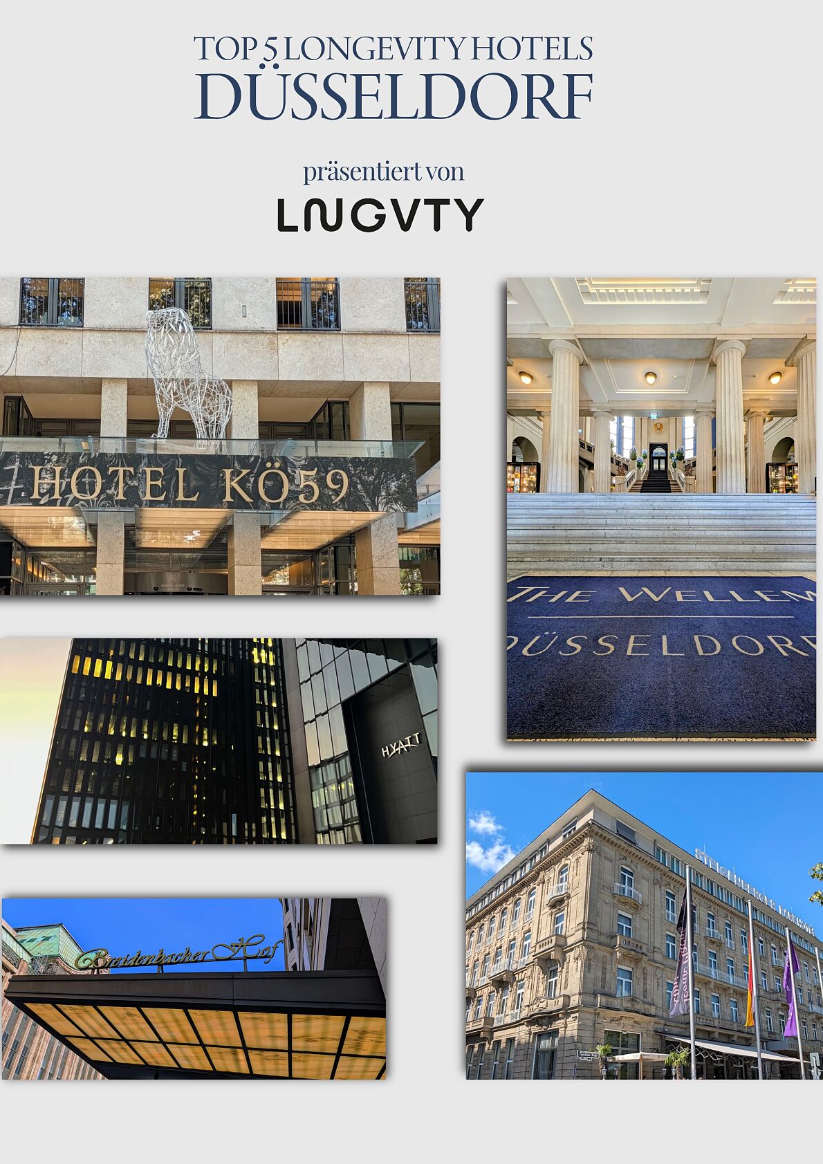 Collage Top 5 Hotels Düsseldorf