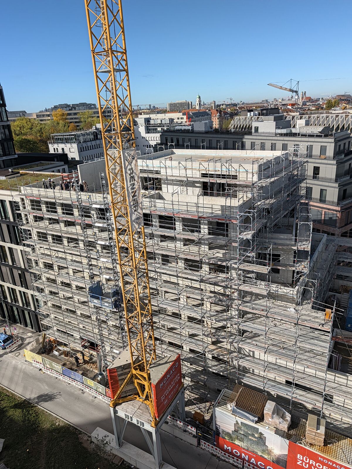 Der Rohbau im MONACO der Rock Capital Group ist abgeschlossen.