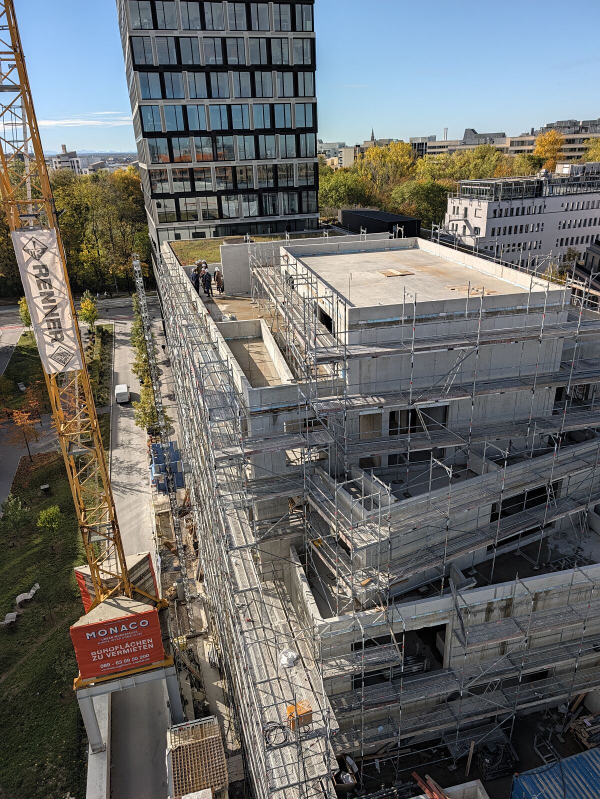 Der Rohbau im MONACO der Rock Capital Group ist abgeschlossen.