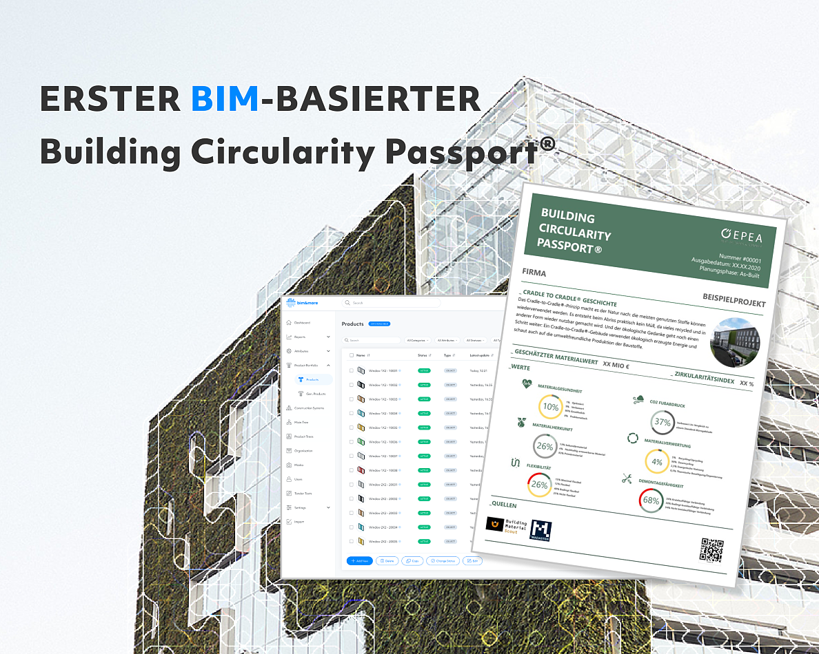 Den zeit- und kostenintensiven Building Circularity Passport bekommen Planer künftig per Knopfdruck zu jedem Zeitpunkt in der CAD-Planungsumgebung