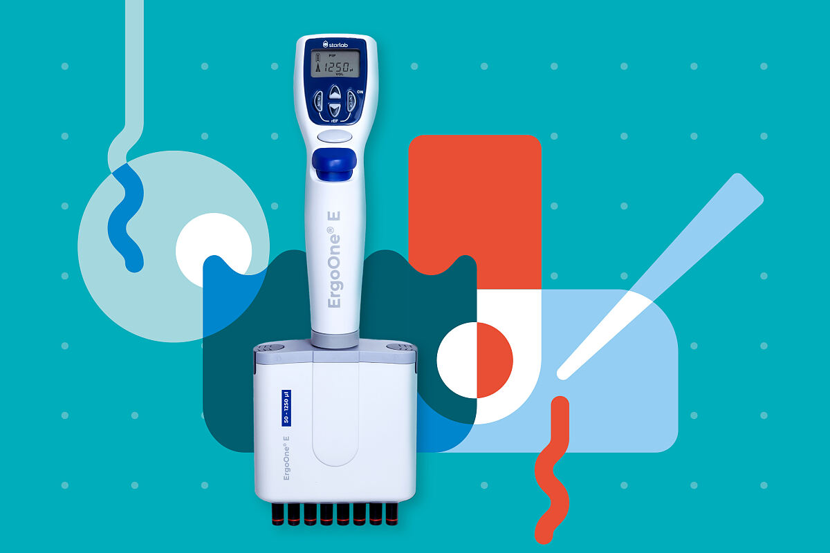 The new electronic ErgoOne® E 8 channel pipette, 50 – 1250 µl 