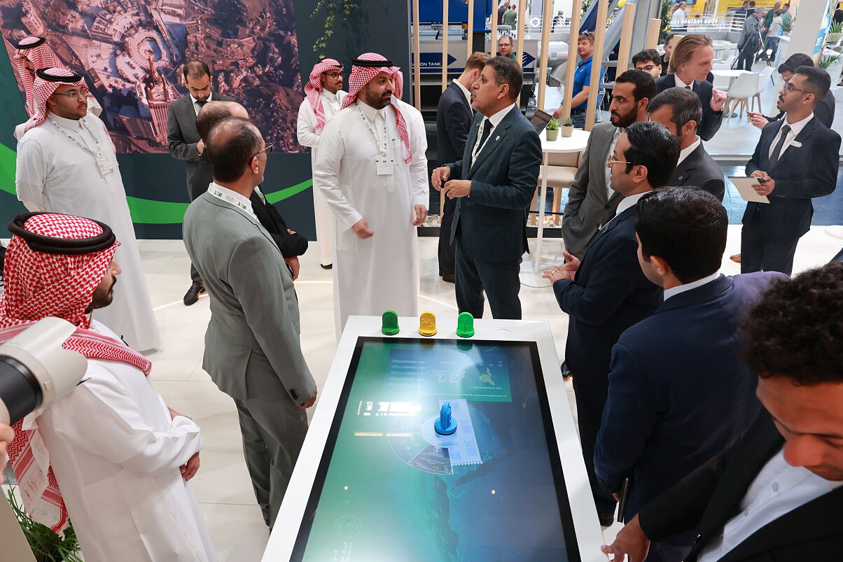 Sultan Alharthi engages with key political and business leaders at the IFAT trade fair, demonstrating Saudi Arabias innovative waste management strategies at the MWAN booth.