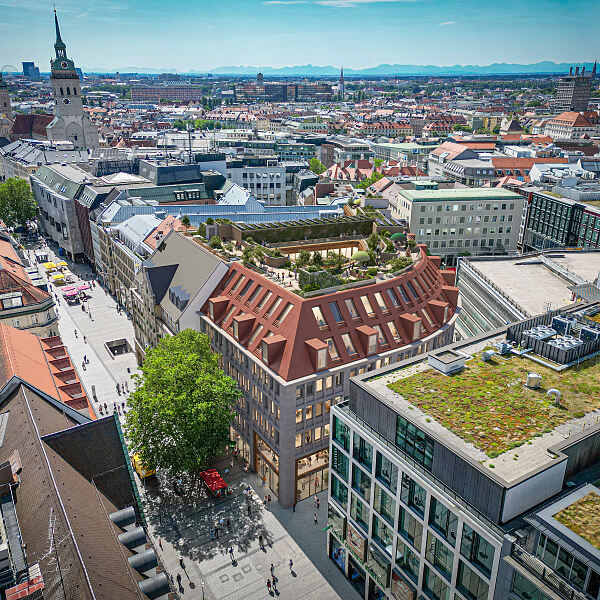 Neues Gesicht für die Münchner Innenstadt: Das ehemalige C&A-Gebäude wird zum innovativen Mixed-Use-Objekt AIM_Kaufingerstr. 13