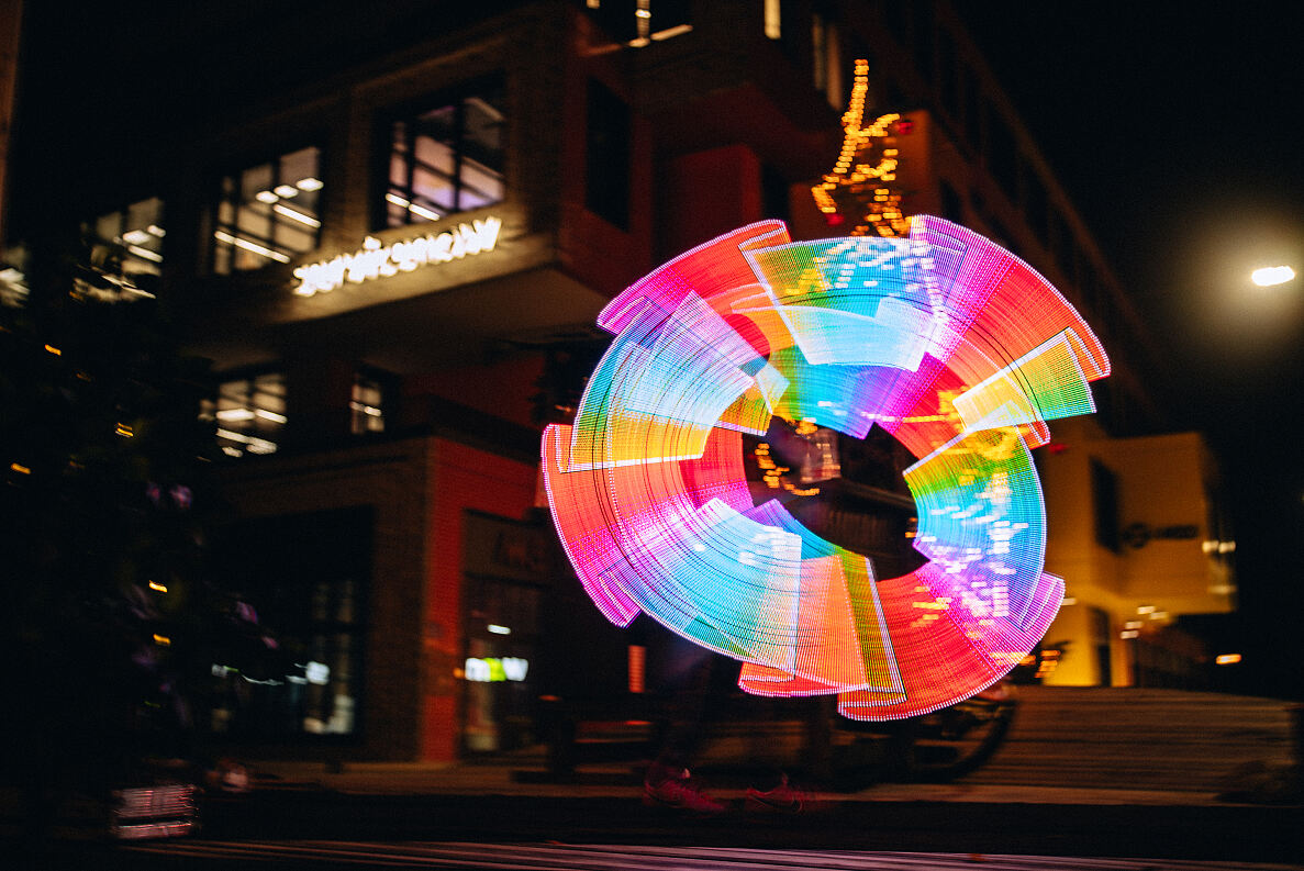 Beeindruckende Lichtershow in der WeihnachtsMacherei