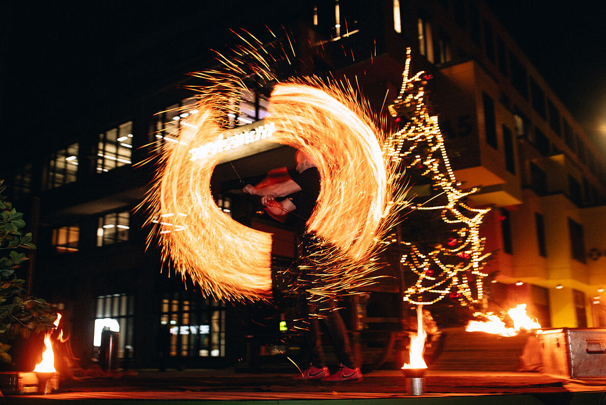 Beeindruckende Lichtershow in der WeihnachtsMacherei