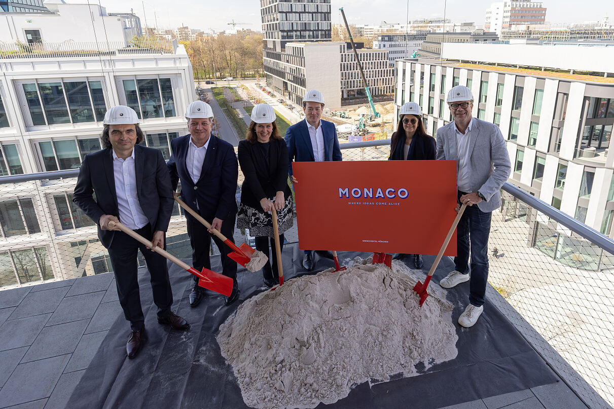 Spatenstich für Bürogebäude MONACO