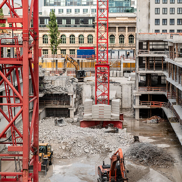 Blick auf das historische Bahnhofsviertel: Die zentrale Lage von THE VERSE in München Mitte direkt am Hauptbahnhof macht das Projekt zu einem künftigen Knotenpunkt im neuen Central Business District der Stadt.