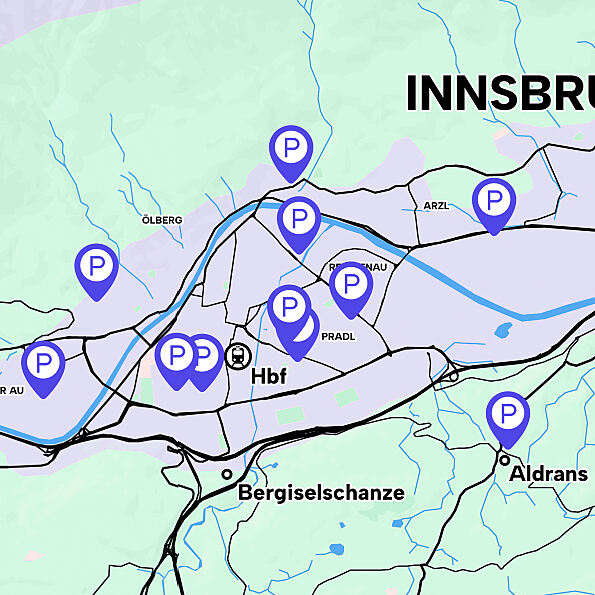 Weniger Parkdruck, mehr Platz: Acht Supermarktstandorte in ganz Innsbruck stellen ihre Parkflächen abends über Wemolo digital zur Verfügung – buchbar per App.