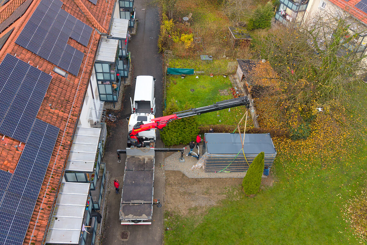 Mühldorf_Wärmepumpen-Cube_Anlieferung