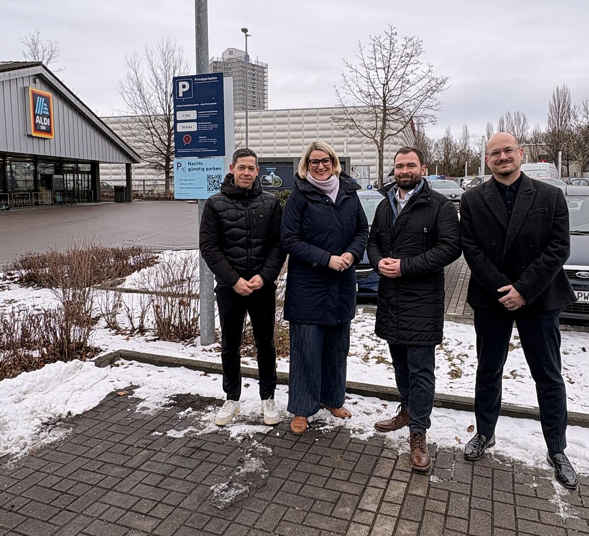Auftakt für das Nachtparken in Augsburg (Namen finden Sie in der Dateibeschreibung)