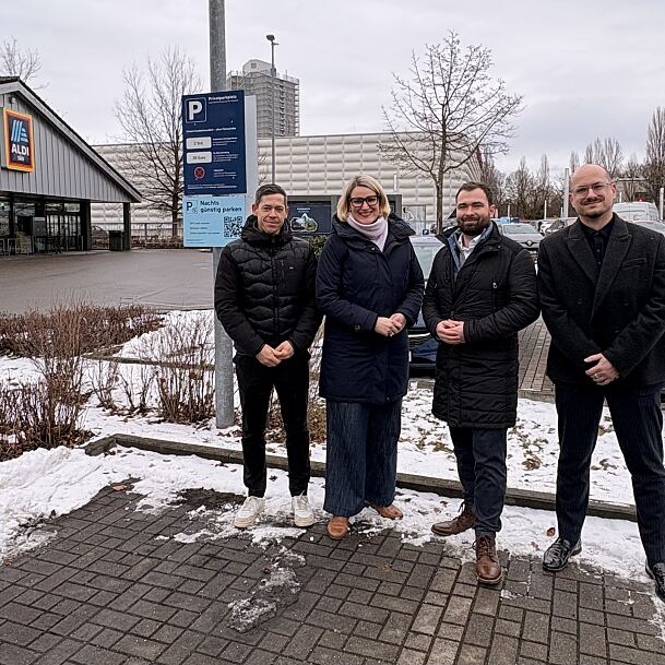 Auftakt für das Nachtparken in Augsburg (Namen finden Sie in der Dateibeschreibung)