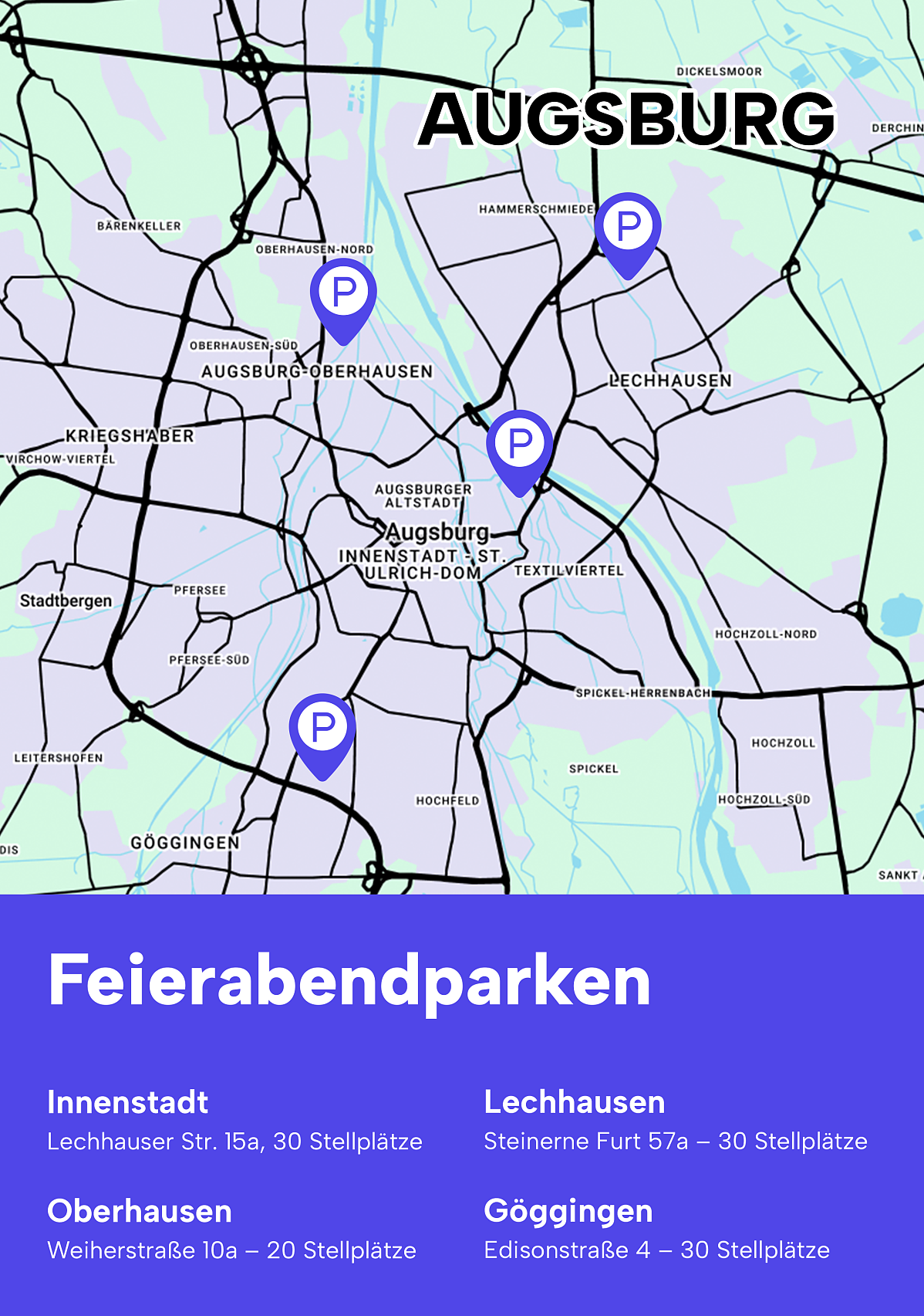 Augsburg startet Feierabendparken-Programm 
